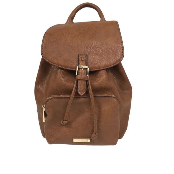 ALDO Bucket Backpack Brown Drawstring Gorpcore Travel Fairy Boho Festival Y2K - Picture 1 of 7